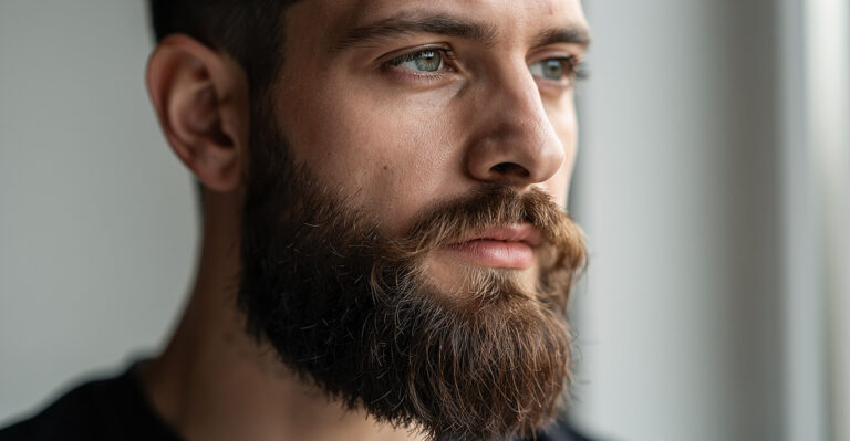 barbe sans moustache