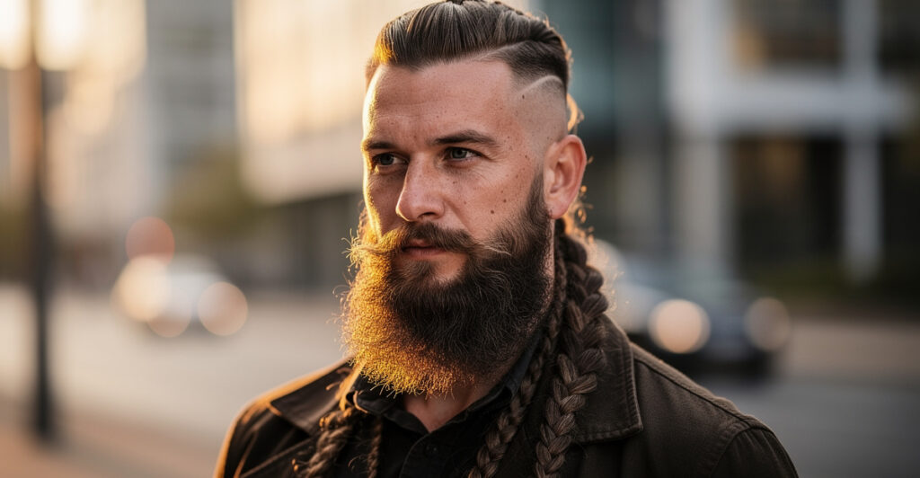 barbe viking homme style