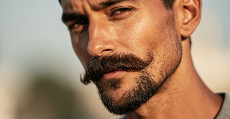 beardstache homme moustache barbe courte