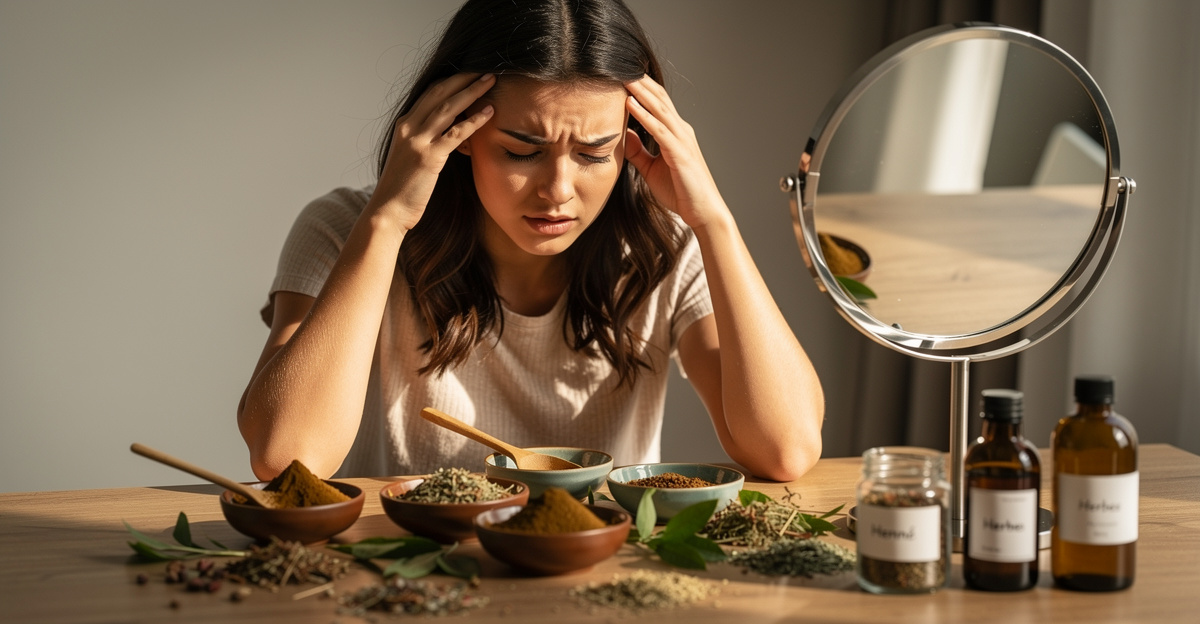 maus de tete apres coloration vegetale