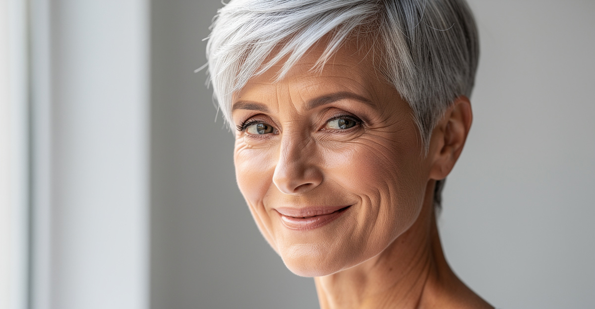 coupe courte élégante 60 ans