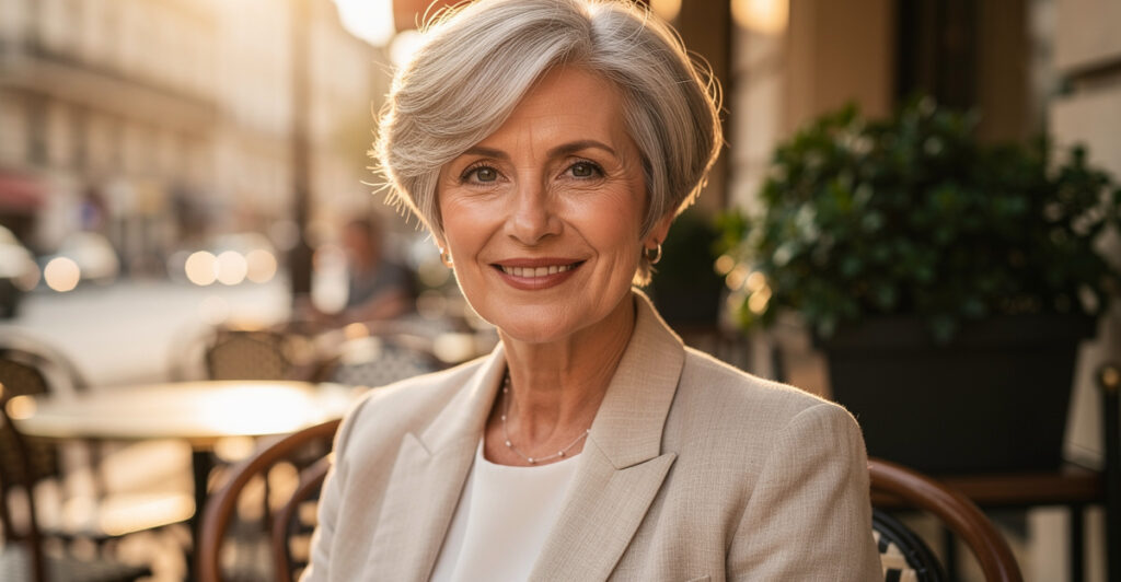 coupes cheveux courtes effilées femme 60 ans
