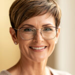 coupes courtes femmes 50 ans lunettes idées