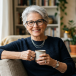 style cheveux lunettes seniors