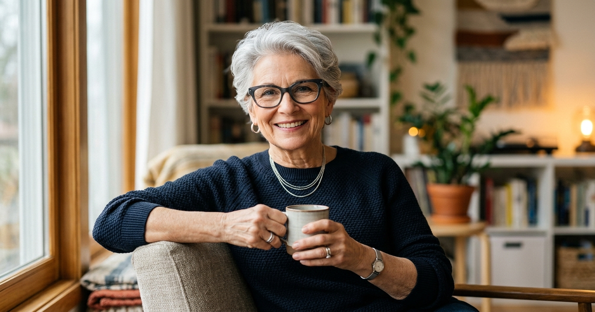 style cheveux lunettes seniors