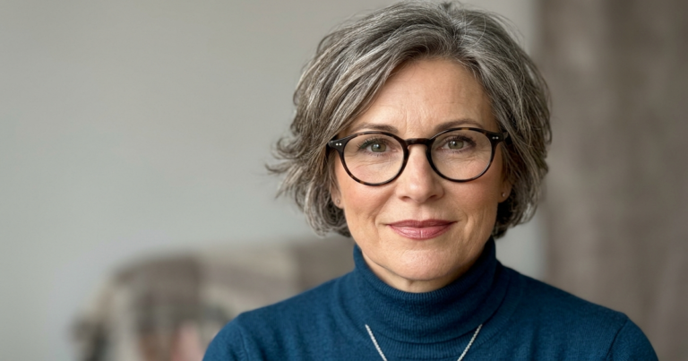coupe de cheveux femme 50 ans avec lunettes