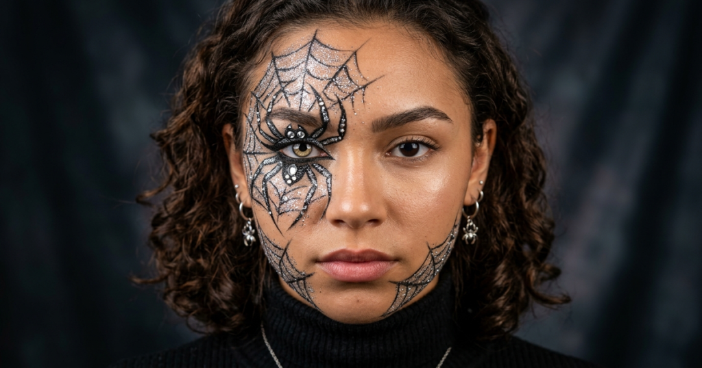 maquillage araignee halloween