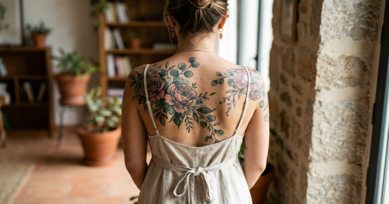 tatouage dos femme