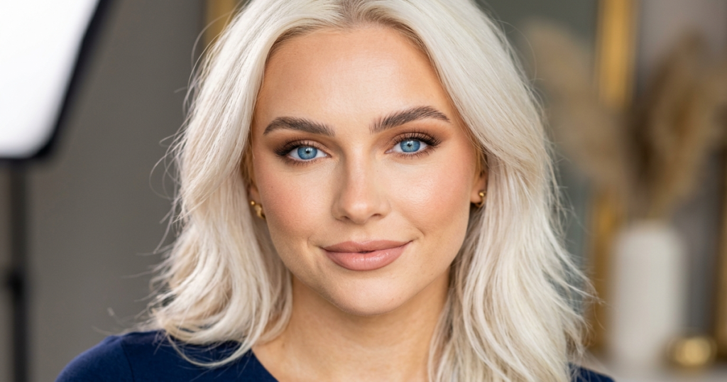 maquillage parfait blondes yeux bleus