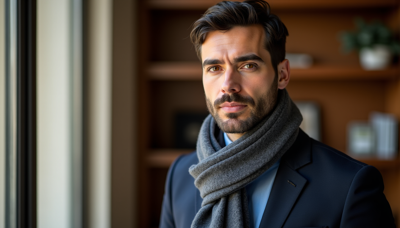 Illustration : il est généralement recommandé de laver le cachemire — écharpe en cachemire pour homme : l'accessoire chic et élégant fabriqué en france